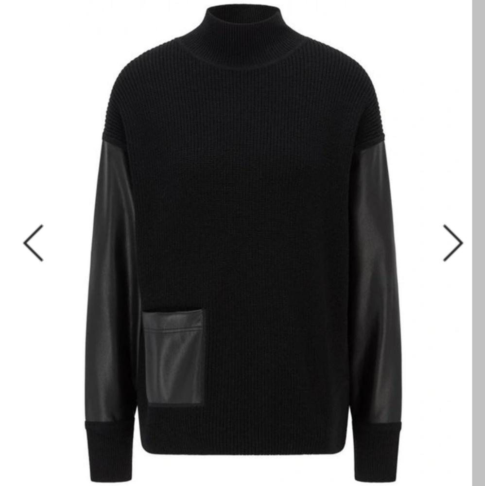 BOSS FANALIA MIXED MEDIA KNIT COLOUR: BLACK S NWOT